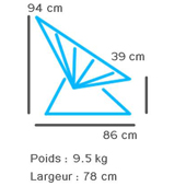 Dimensions du fauteuil Acapulco