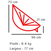 Dimensions du fauteuil Tulum