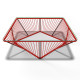 Detail red outdoor Table