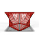 Detail red outdoor Table