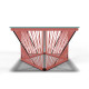 Detail red outdoor Table