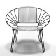 Fauteuil Coba acrylique Beige Structure blanche