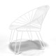 Fauteuil Coba acrylique Beige Structure blanche