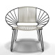 Fauteuil Coba acrylique Beige Structure blanche