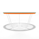 Orange design runde couchstich