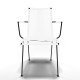  Chaise Design avec accoudoir Blanc 