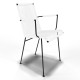 White Dining armrest chair White Dining armrest chair