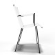 White Dining armrest chair White Dining armrest chair