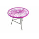 Magenta mini couchtisch mit Top-Glas