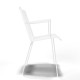  Chaise Design avec accoudoir Blanc 