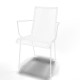  Chaise Design avec accoudoir Blanc 