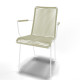  Chaise Design avec accoudoir Blanc 