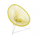 Fauteuil Acapulco Structure Blanche enfant Jaune Moutarde  Fauteuil Acapulco Structure Blanche enfant Jaune Moutarde