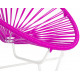 Détail Fauteuil Acapulco Structure Blanche Mini Fuschia   Détail Fauteuil Acapulco Structure Blanche Mini Fuschia