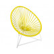 fauteuil Acapulco Structure Blanche enfant Jaune   fauteuil Acapulco Structure Blanche enfant Jaune