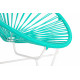 Détail Fauteuil Acapulco Structure Blanche enfant Vert Turquoise   Détail Fauteuil Acapulco Structure Blanche enfant Vert Turquoise