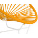 orange Detail Acapulo chair for kids with White frame