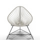 Fauteuil Acapulco Blanc Pietements Tripode noirs