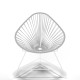Fauteuil Acapulco Blanc Pietements Tripode noirs