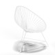 Fauteuil Acapulco Blanc Pietements Tripode noirs