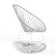 Fauteuil Acapulco Blanc Pietements Tripode noirs