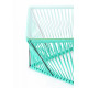 Détail table basse Rectangle vert turquoise  Détail table basse Rectangle vert turquoise