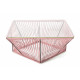 Détail Table basse Rectangle Rose Poudre  Détail Table basse Rectangle Rose Poudre