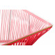 Détail table basse Acapulco rouge  Détail table basse Acapulco rouge