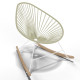 White Acapulco wood rocker chair