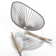 White Acapulco wood rocker chair