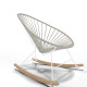 White Acapulco wood rocker chair