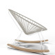 White Acapulco wood rocker chair