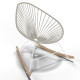 White Acapulco wood rocker chair
