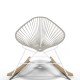 White Acapulco wood rocker chair