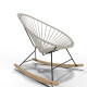 White Acapulco wood rocker chair