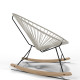 White Acapulco wood rocker chair