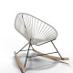 White Acapulco wood rocker chair