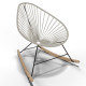 White Acapulco wood rocker chair