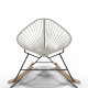 White Acapulco wood rocker chair