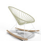 White Acapulco wood rocker chair