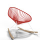 White Acapulco wood rocker chair
