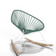 White Acapulco wood rocker chair