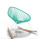 White Acapulco wood rocker chair