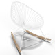 White Acapulco wood rocker chair