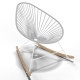 White Acapulco wood rocker chair