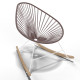 White Acapulco wood rocker chair