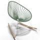 White Acapulco wood rocker chair