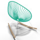 White Acapulco wood rocker chair