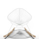 fauteuil à bascule ski bois Acapulco Blanc   fauteuil à bascule ski bois Acapulco Blanc
