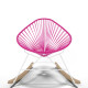 White Acapulco wood rocker chair